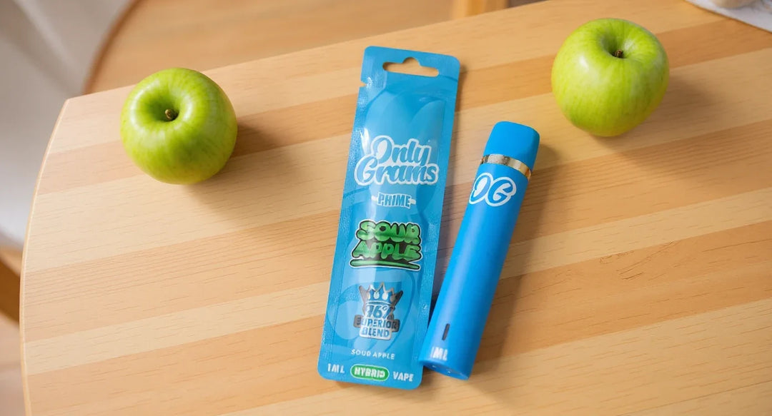 H3 Superior Wirkung: Only Grams Superior Vape Sour Apple mit grünen Äpfeln