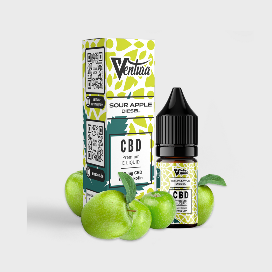 Ventura Premium CBD E-Liquid Sour Apple Diesel