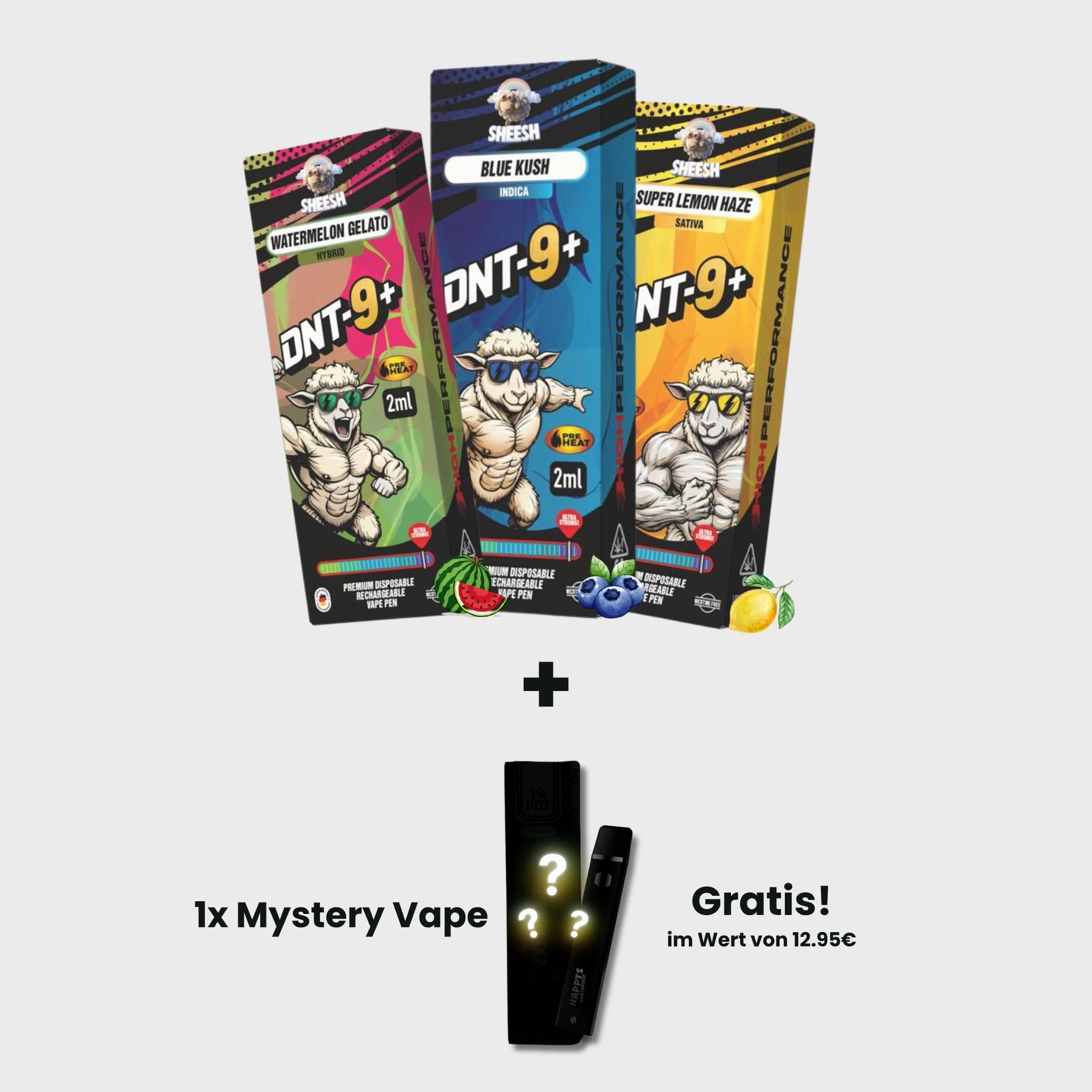 SHEESH DNT-9 Vape - Probierpaket (3x2ml)