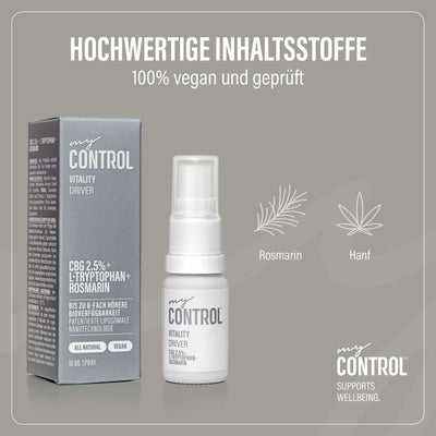 My Control Vitality CBD 2,5% + L-Tryptophan + Rosmarin Spray