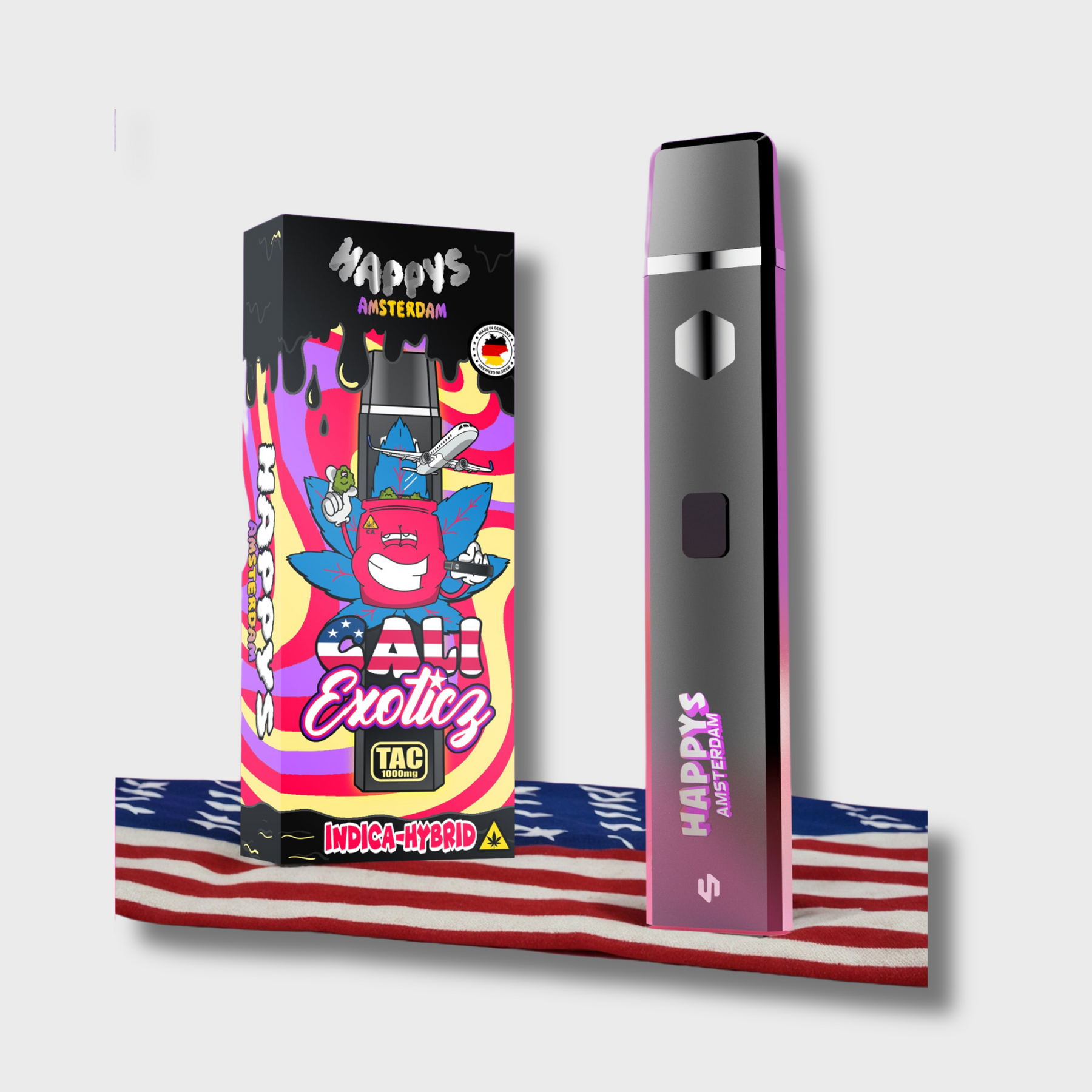Happys Amsterdam Premium 1ml TAC Vape Cali Exoticz - Indica Hybrid G&C GbR Happys Amsterdam Premium 1ml TAC Vape Cali Exoticz - Indica Hybrid G&C GbR