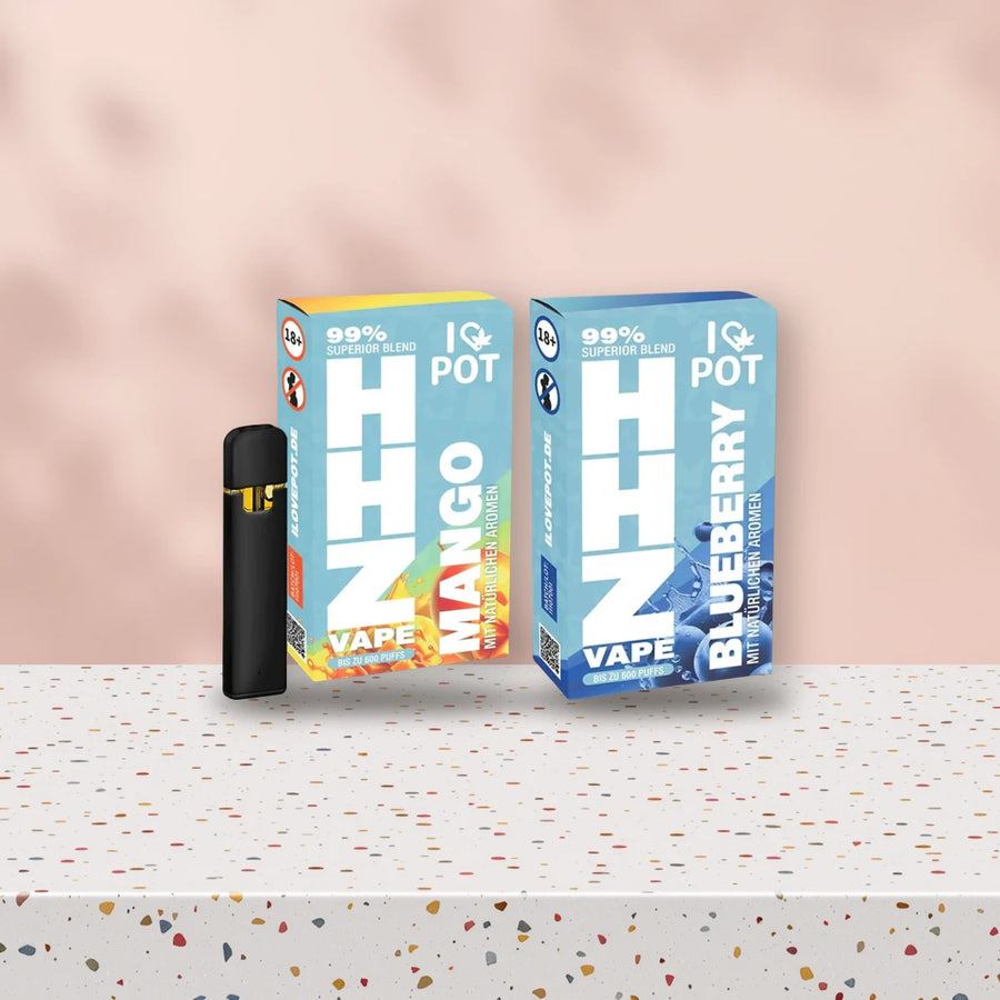 I love Pot: Packungen von I Love Pot auf Terrazzo