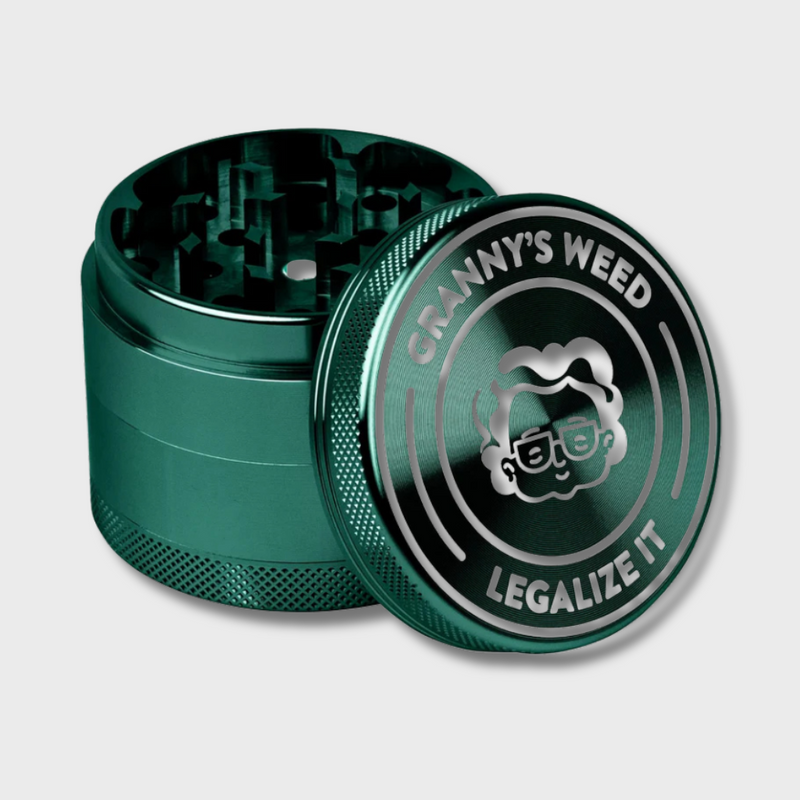 Granny’s Weed Aluminium Grinder 63 mm – 4-teilig mit Pollensieb