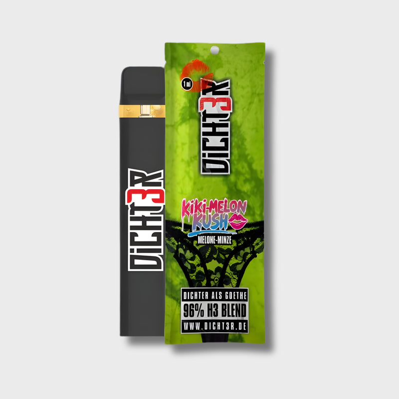 DICHT3R - 96% H3 Blend Vape - Kiki Melon Kush (Melone Minze)