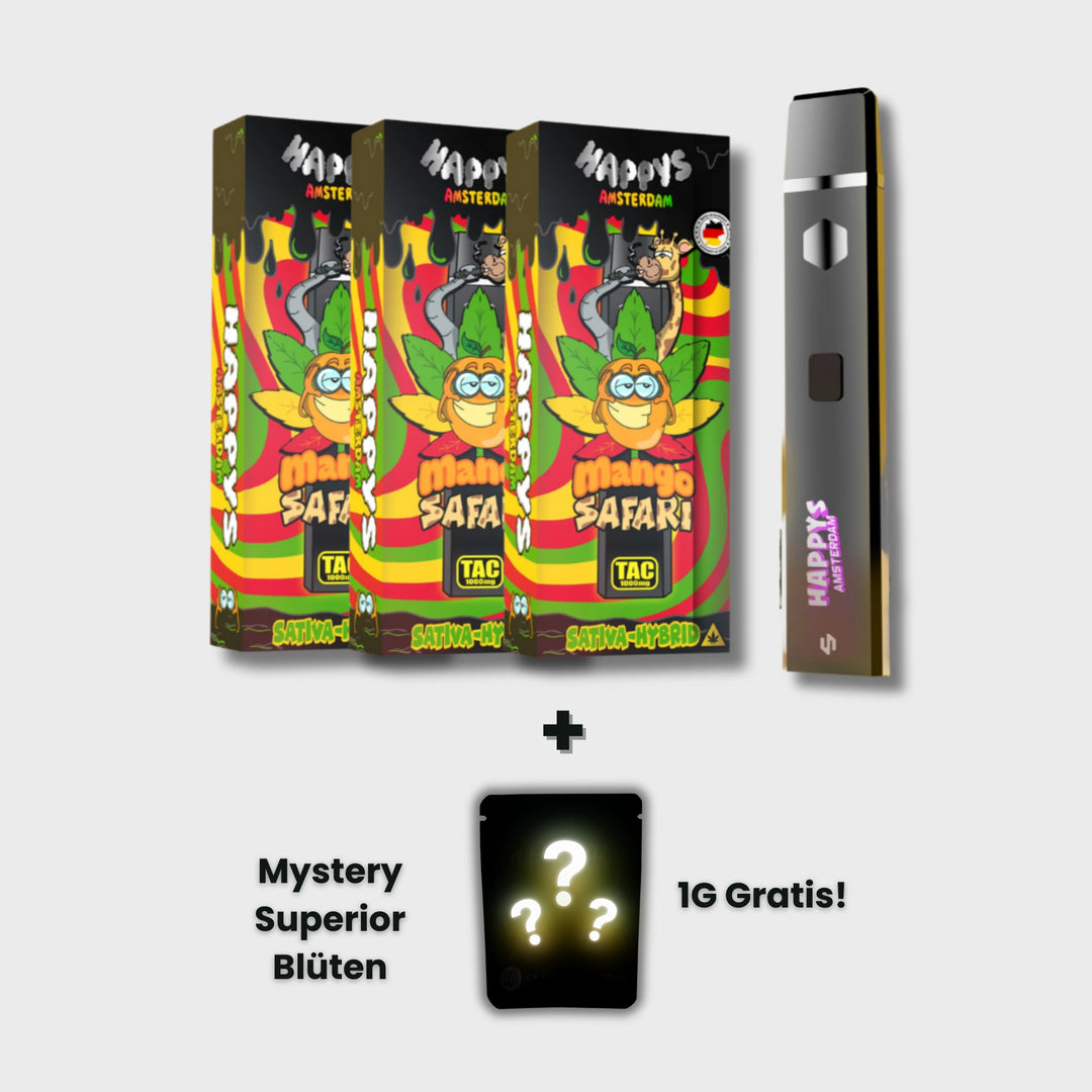Happys Amsterdam Premium 1ml TAC Vape Mango Safari