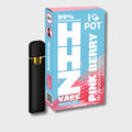 I Love Pot HHZ Vape Pink Berry Verpackung in Hellblau-Pink mit schwarzer Vape