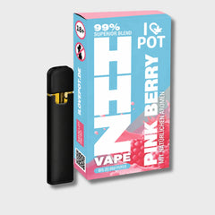 I Love Pot HHZ Vape Pink Berry Verpackung in Hellblau-Pink mit schwarzer Vape