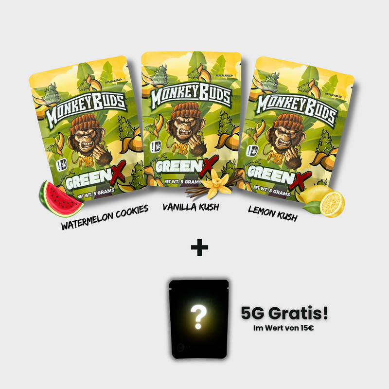 Monkeybuds Green X Probierpaket + 5g
